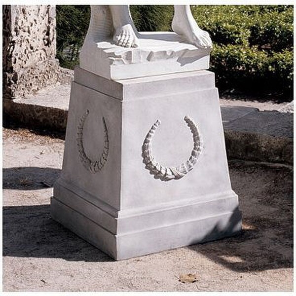 Pedestal Architectural Roman Laurel leaf French Plinth Statuary Base